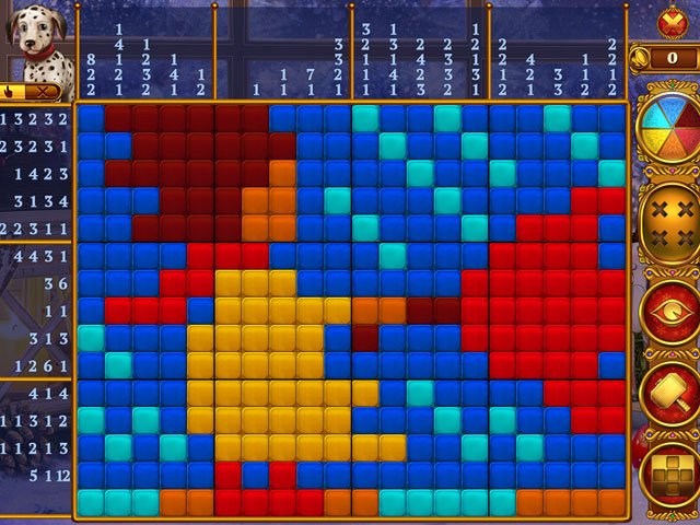 Create christmas mosaics game